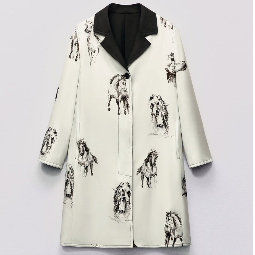 Zara Horse Coat Zw Limited Edition